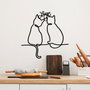 Wallity Accesorio decorativo de pared de metal Negro 55 x 55 cm